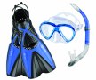 Set X-ONE maska + šnorchl + ploutve modrý 410794.BL-S/M