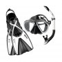 Set X-ONE maska + šnorchl + ploutve bílý 410794.WH-S/M